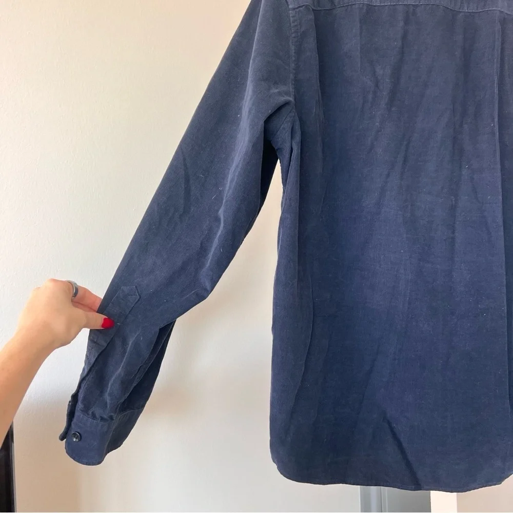 Men's Banana Republic Standard Fit Navy Blue Button Down- L